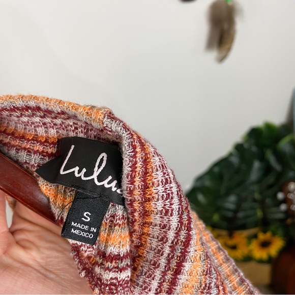 Lulu’s My Number One Orange Multi Striped Dolman Sleeve Shift Dress Small - Picture 11 of 14